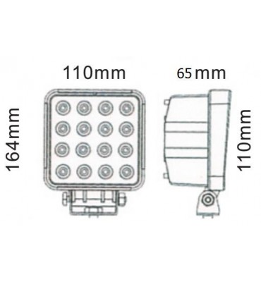 FARO DE TRABAJO CUADRADO LED S 48 W