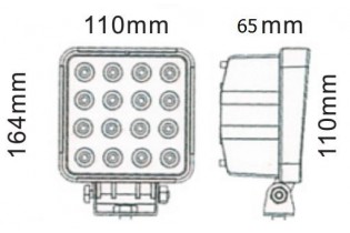 FARO DE TRABAJO CUADRADO LED S 48 W